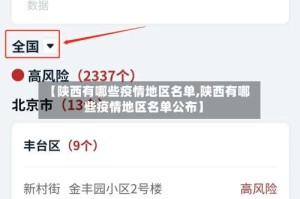 【陕西有哪些疫情地区名单,陕西有哪些疫情地区名单公布】