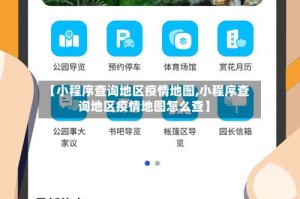 【小程序查询地区疫情地图,小程序查询地区疫情地图怎么查】