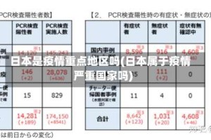 日本是疫情重点地区吗(日本属于疫情严重国家吗)
