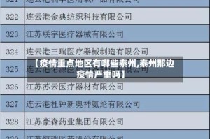【疫情重点地区有哪些泰州,泰州那边疫情严重吗】