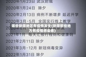 哪些新疆地区有疫情发生(新疆那些地方有疫情感染者)