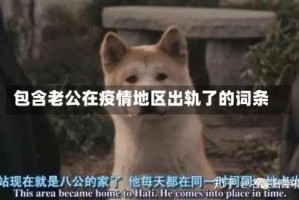 包含老公在疫情地区出轨了的词条