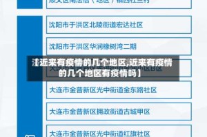 【近来有疫情的几个地区,近来有疫情的几个地区有疫情吗】