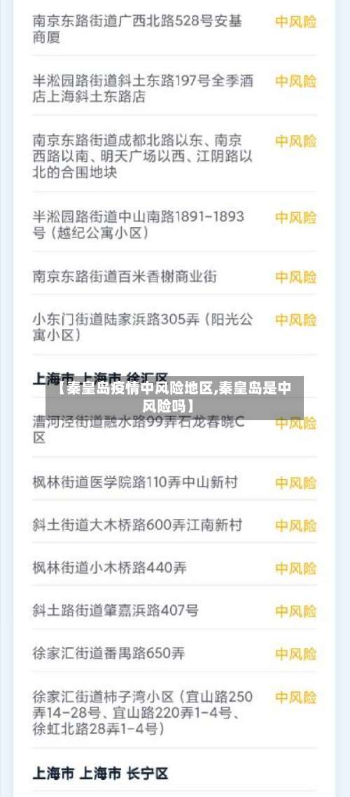 【秦皇岛疫情中风险地区,秦皇岛是中风险吗】-第3张图片