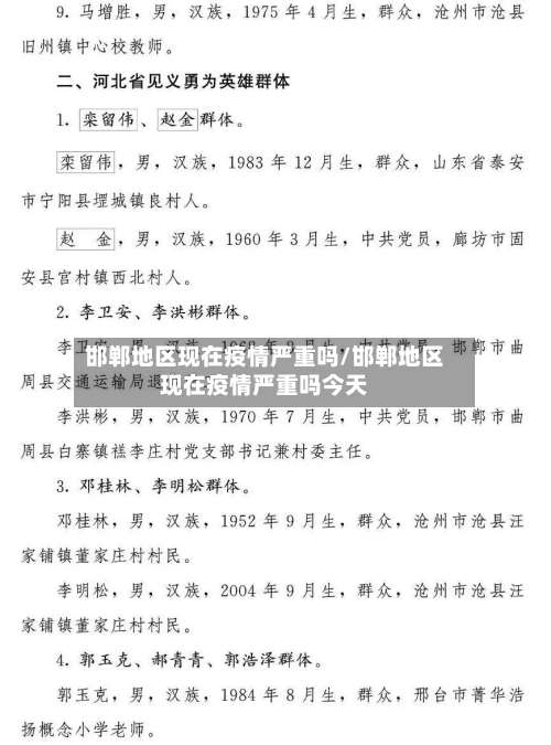 邯郸地区现在疫情严重吗/邯郸地区现在疫情严重吗今天-第2张图片