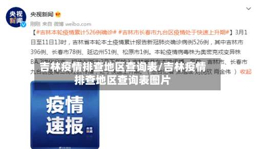 吉林疫情排查地区查询表/吉林疫情排查地区查询表图片-第2张图片