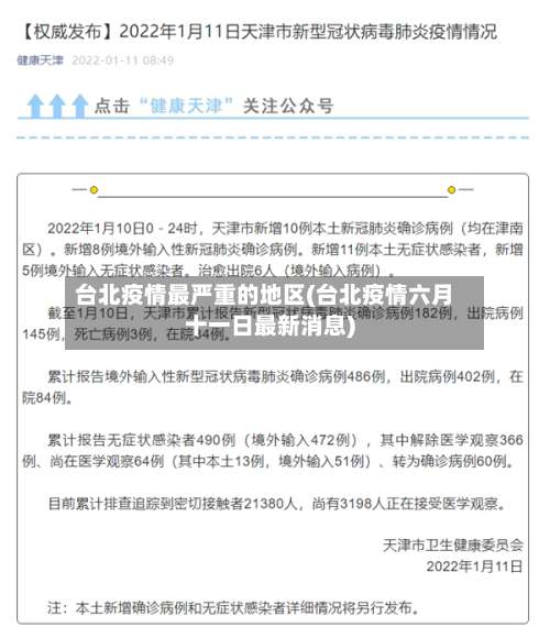 台北疫情最严重的地区(台北疫情六月十一日最新消息)-第3张图片