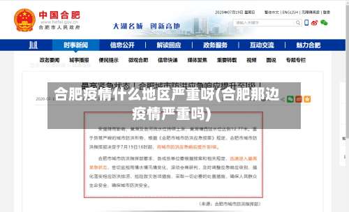 合肥疫情什么地区严重呀(合肥那边疫情严重吗)-第3张图片