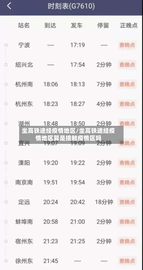 坐高铁途经疫情地区/坐高铁途经疫情地区算是接触疫情区吗-第2张图片