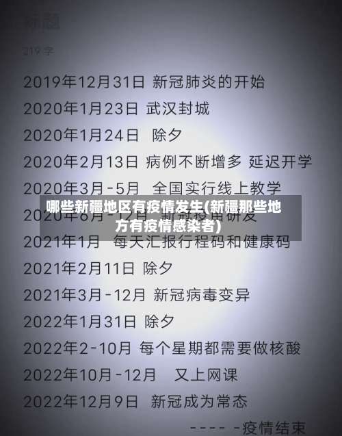 哪些新疆地区有疫情发生(新疆那些地方有疫情感染者)-第1张图片